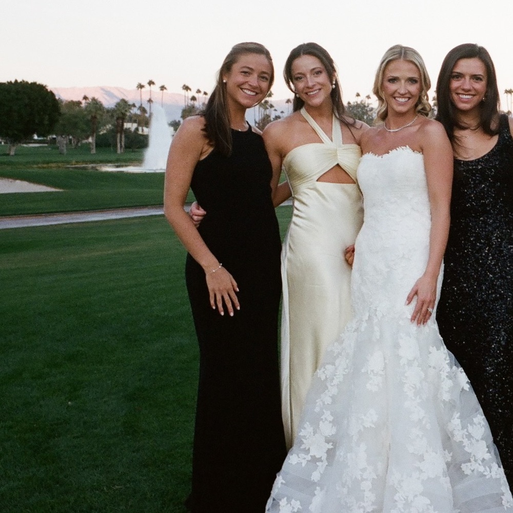 Shona Joy La Lune Ruched Halter Maxi Dress in Lemon